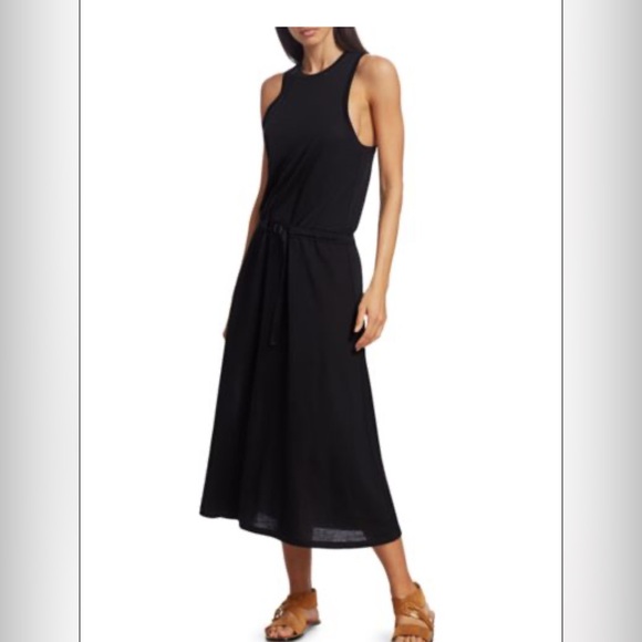 rag & bone Dresses & Skirts - rag & bone Black Rower Belted Midi Dress Size Small